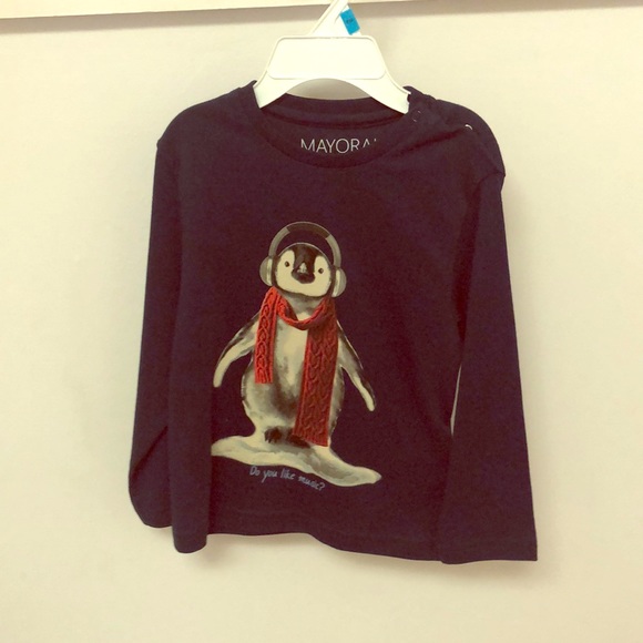 Baby boys penguin T-shirt- winter cute! - Picture 6 of 6